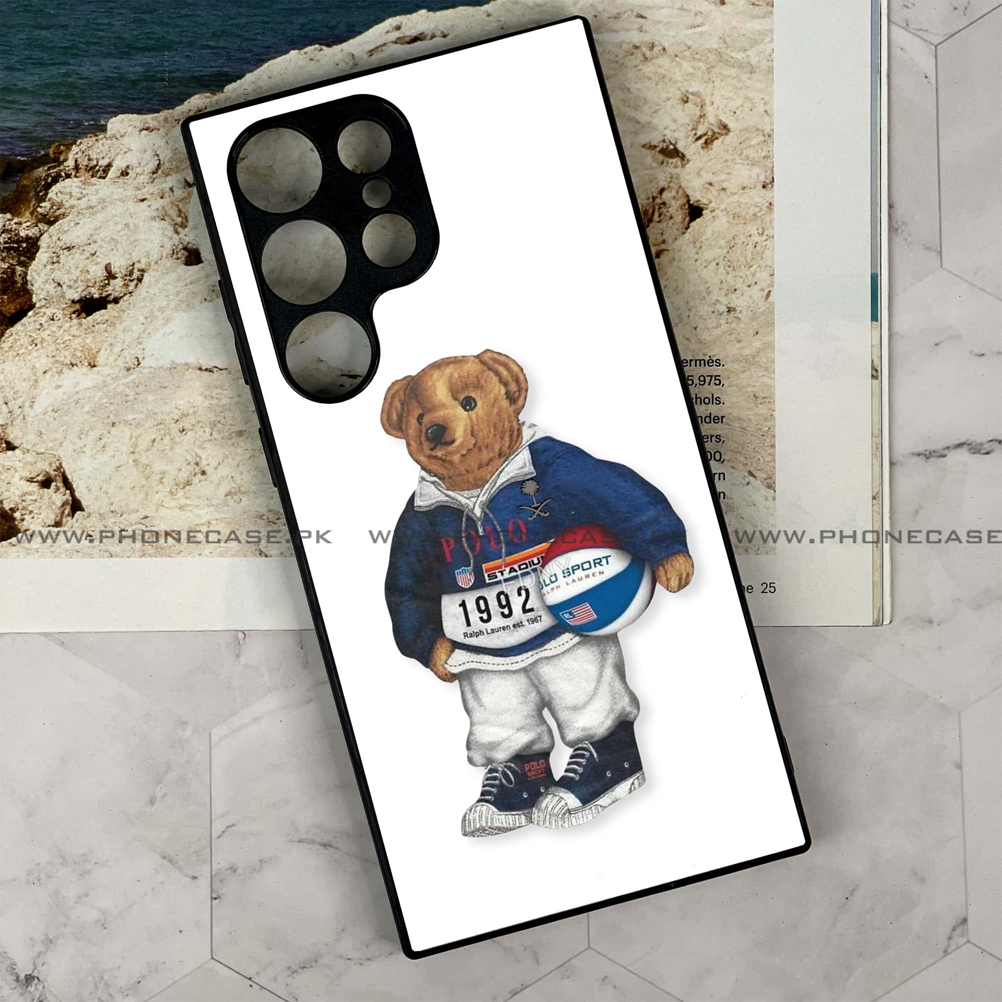 Samsung Galaxy S23 Ultra - Cool Bear Series - Premium Metal Printed soft Bumper shock Proof Case