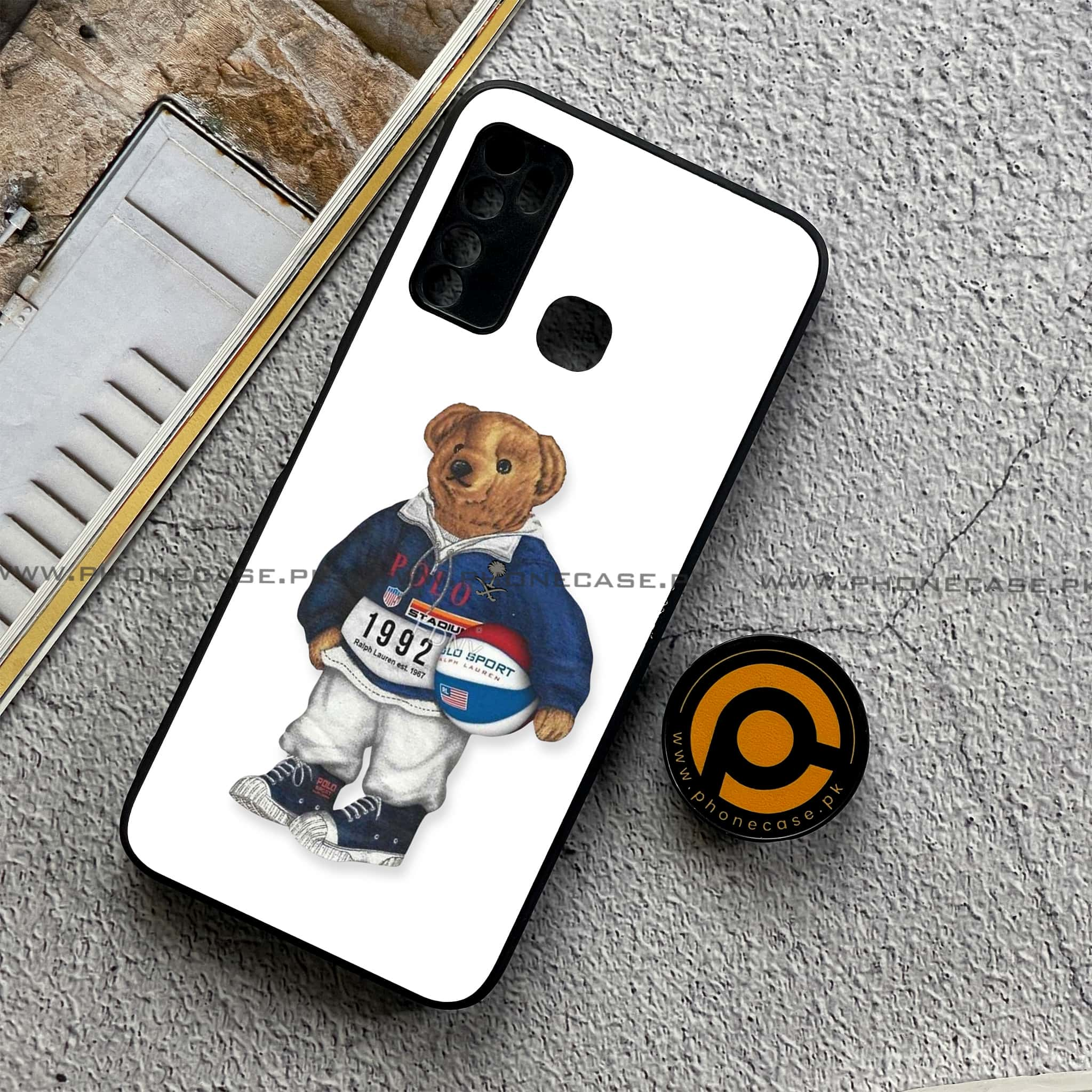 Infinix Note 7 Lite - Cool Bear Series - Premium Printed Metal soft Bumper shock Proof Case