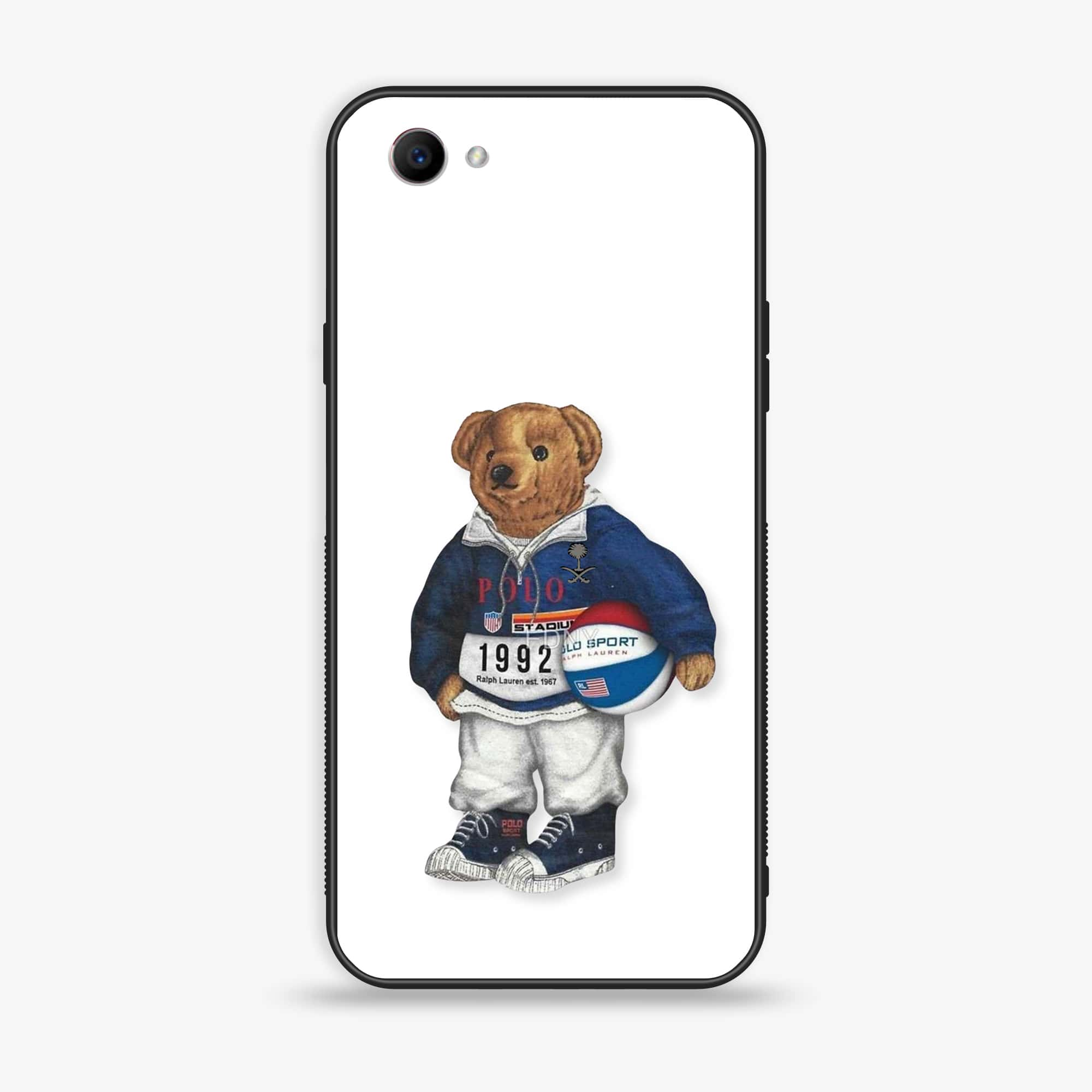 Oppo F7 Youth - Cool Bear Series - Premium Printed Glass soft Bumper shock Proof Case