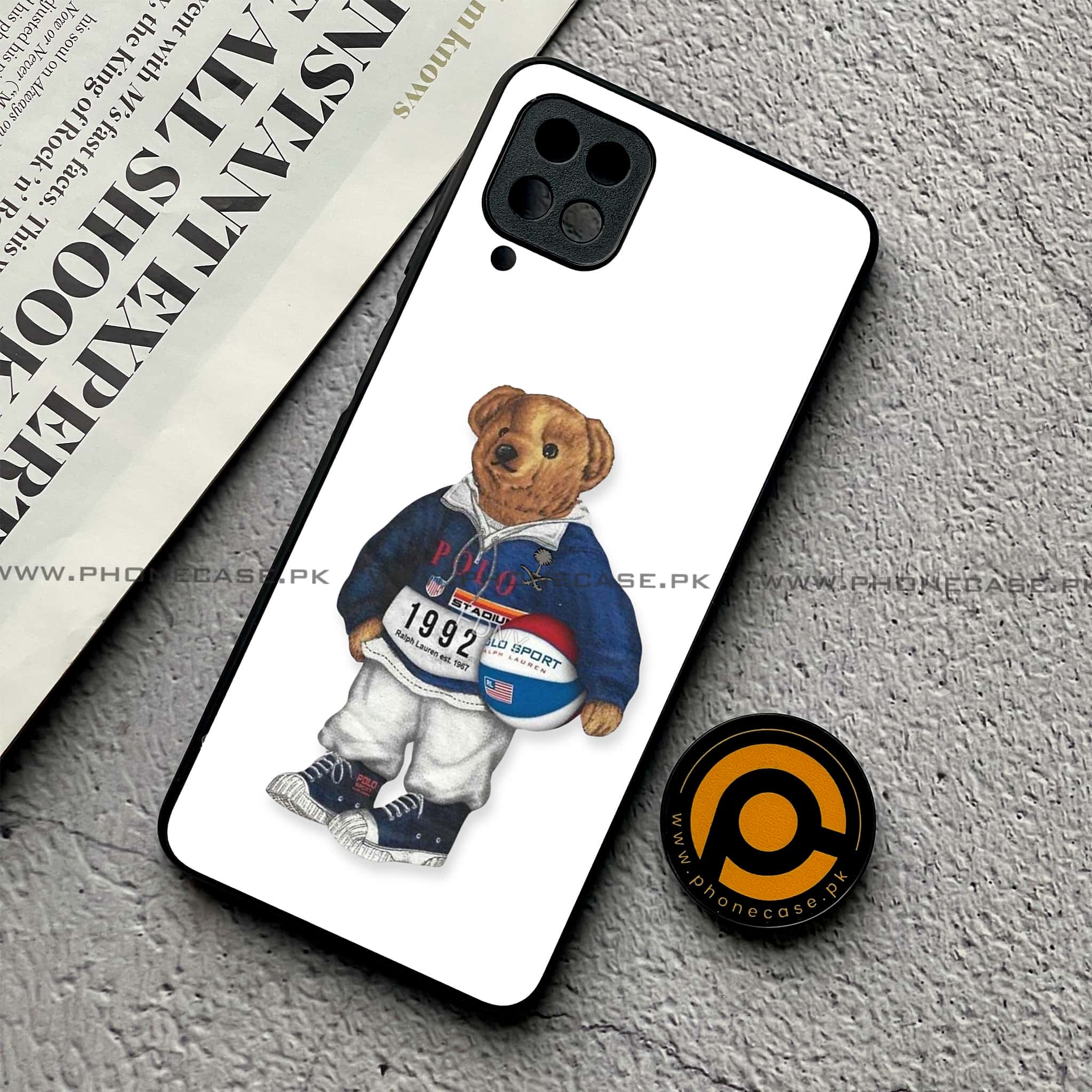 Samsung Galaxy A12 / A12 Nacho - Cool Bear Series - Premium Printed Glass soft Bumper shock Proof Case