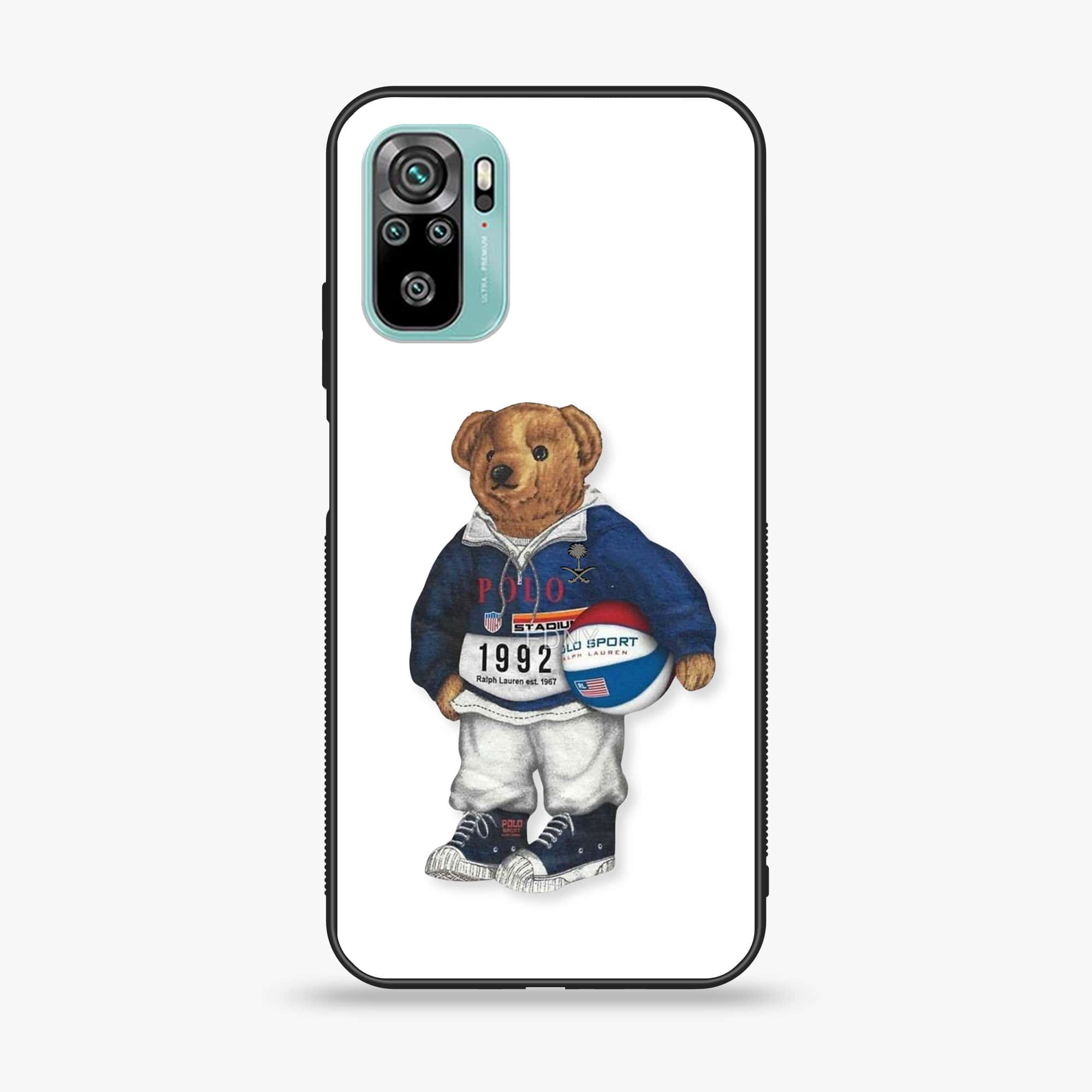 Xiaomi Redmi Note 10 - Cool Bear Series - Premium Printed Glass soft Bumper shock Proof Case