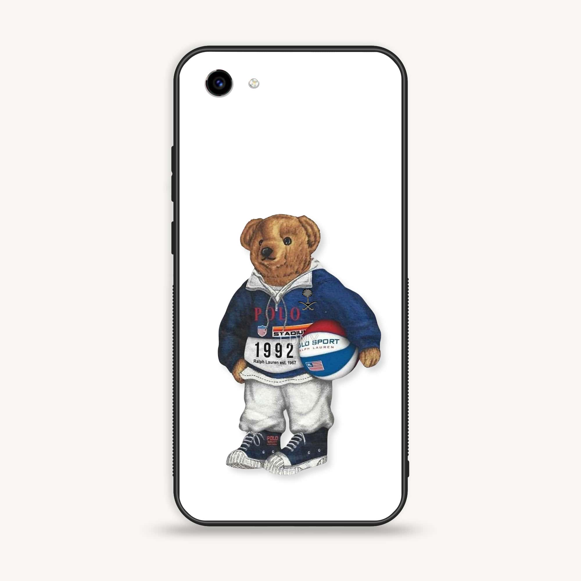 Vivo Y83 - Cool Bear Series - Premium Printed Glass soft Bumper shock Proof Case