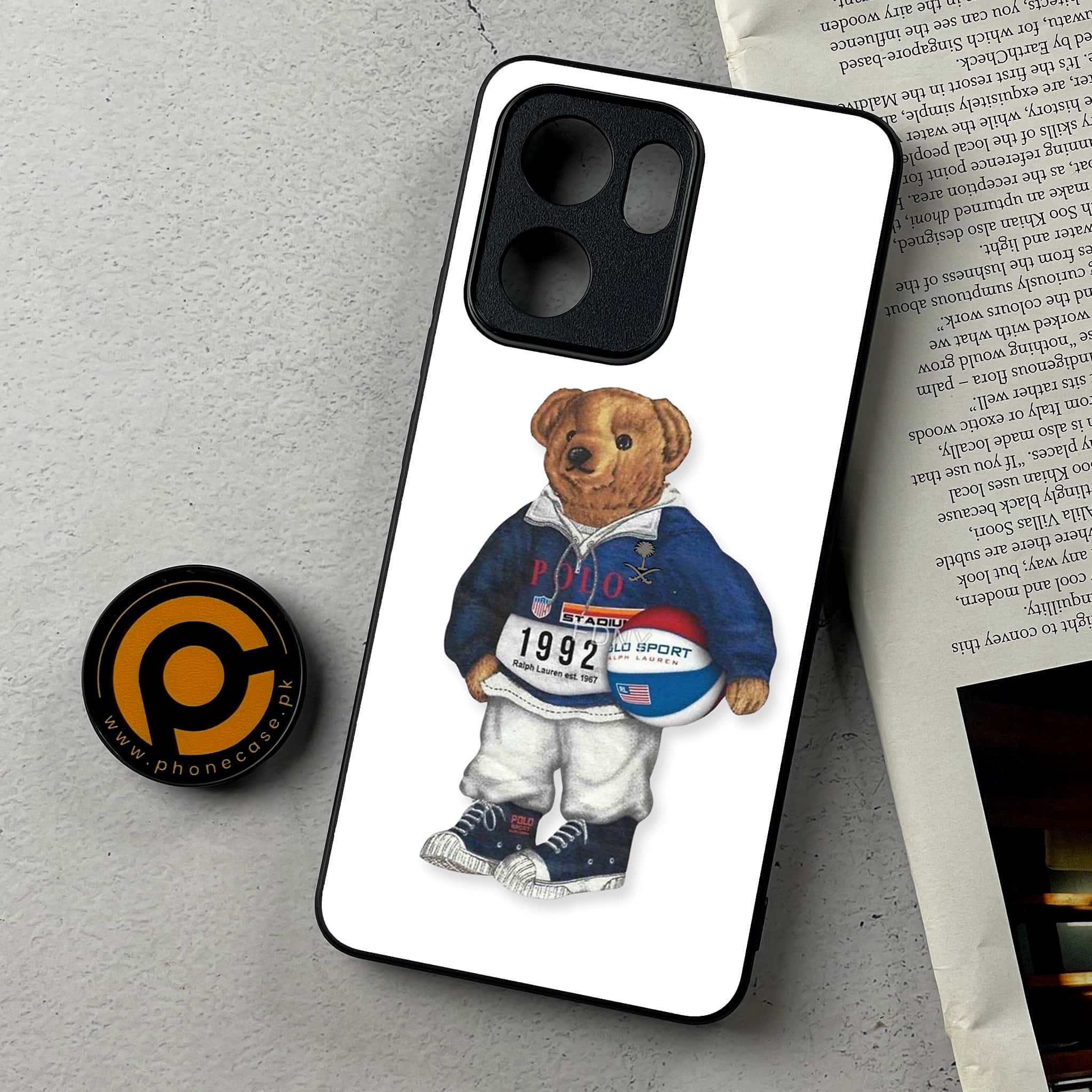 Oppo Reno 14F - Cool Bear Series - Premium Metal Printed Soft Bumper Shockproof Case