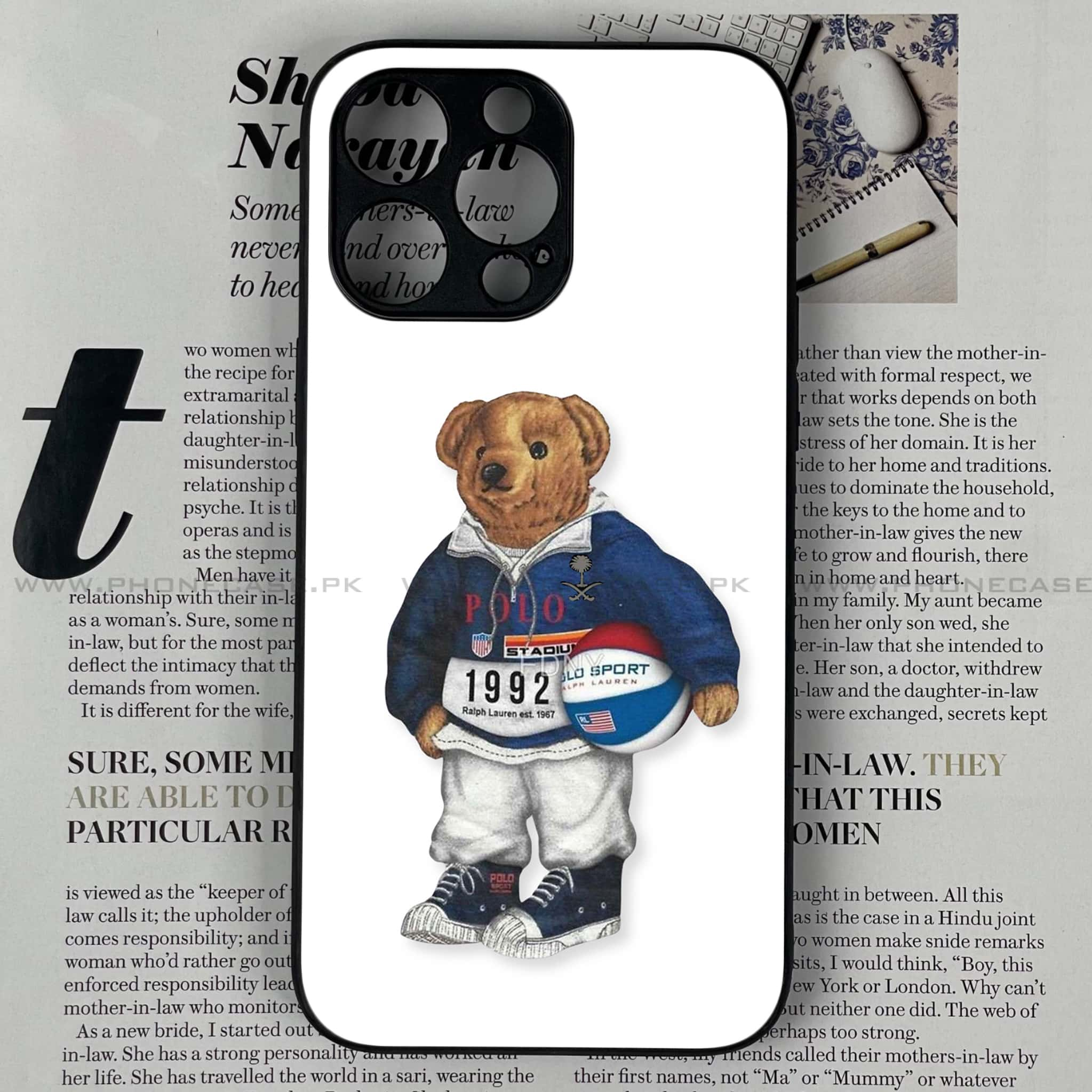 iPhone 16 Pro Max - Cool Bear Series - Premium Printed Glass soft Bumper shock Proof Case