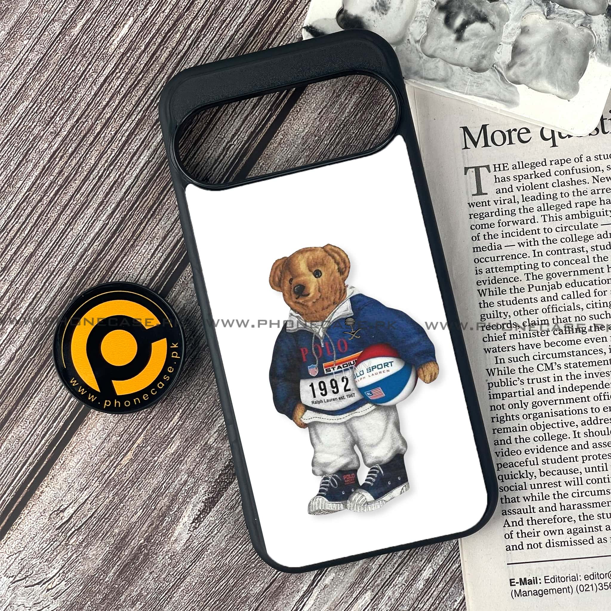 Google Pixel 9 Pro - Cool Bear Series - Premium Printed Glass soft Bumper shock Proof Case