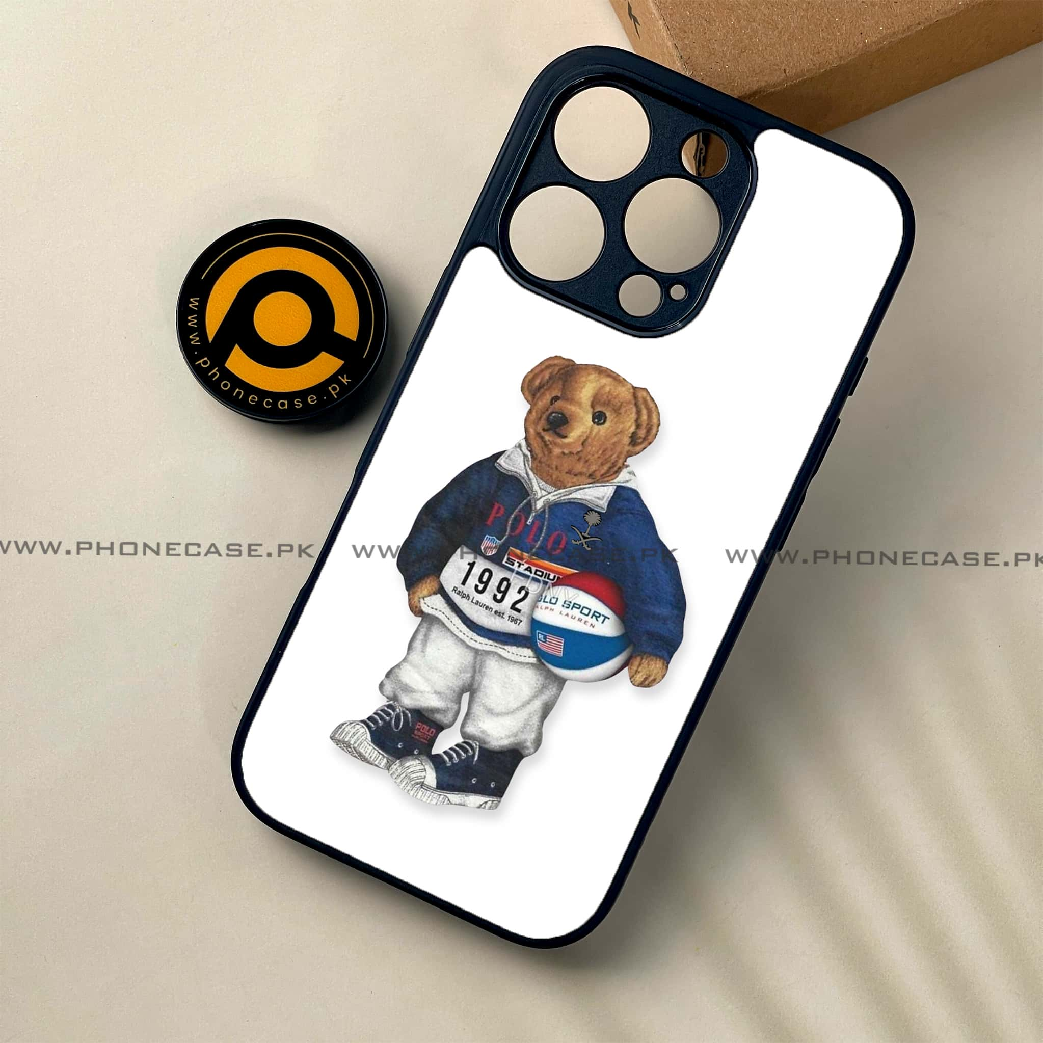 iPhone 16 Pro - Cool Bear Series - Premium Printed Glass soft Bumper shock Proof Case