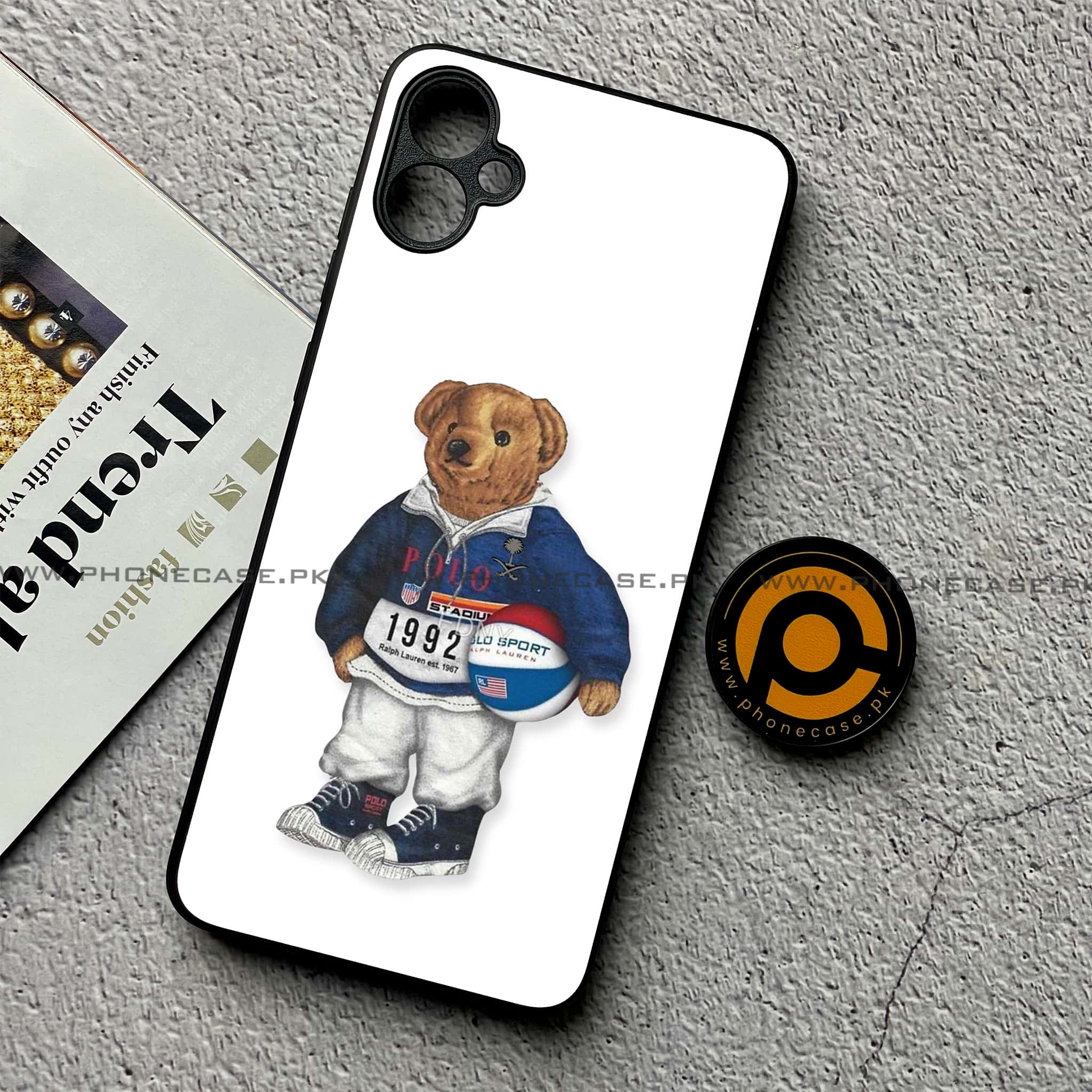 Samsung Galaxy A05 - Cool Bear Series - Premium Metal Printed soft Bumper shock Proof Case