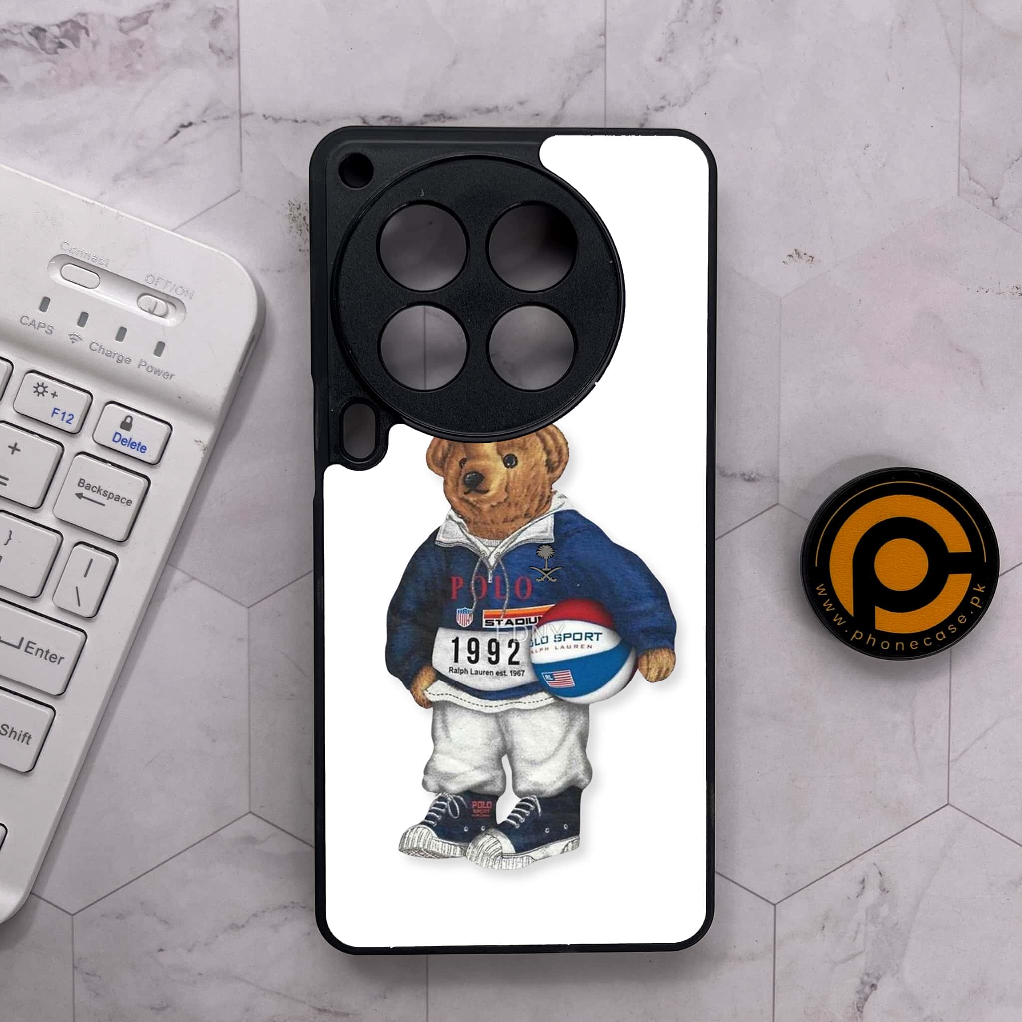 Tecno Camon 30 Premier - Cool Bear Series - Premium Metal Printed soft Bumper shock Proof Case