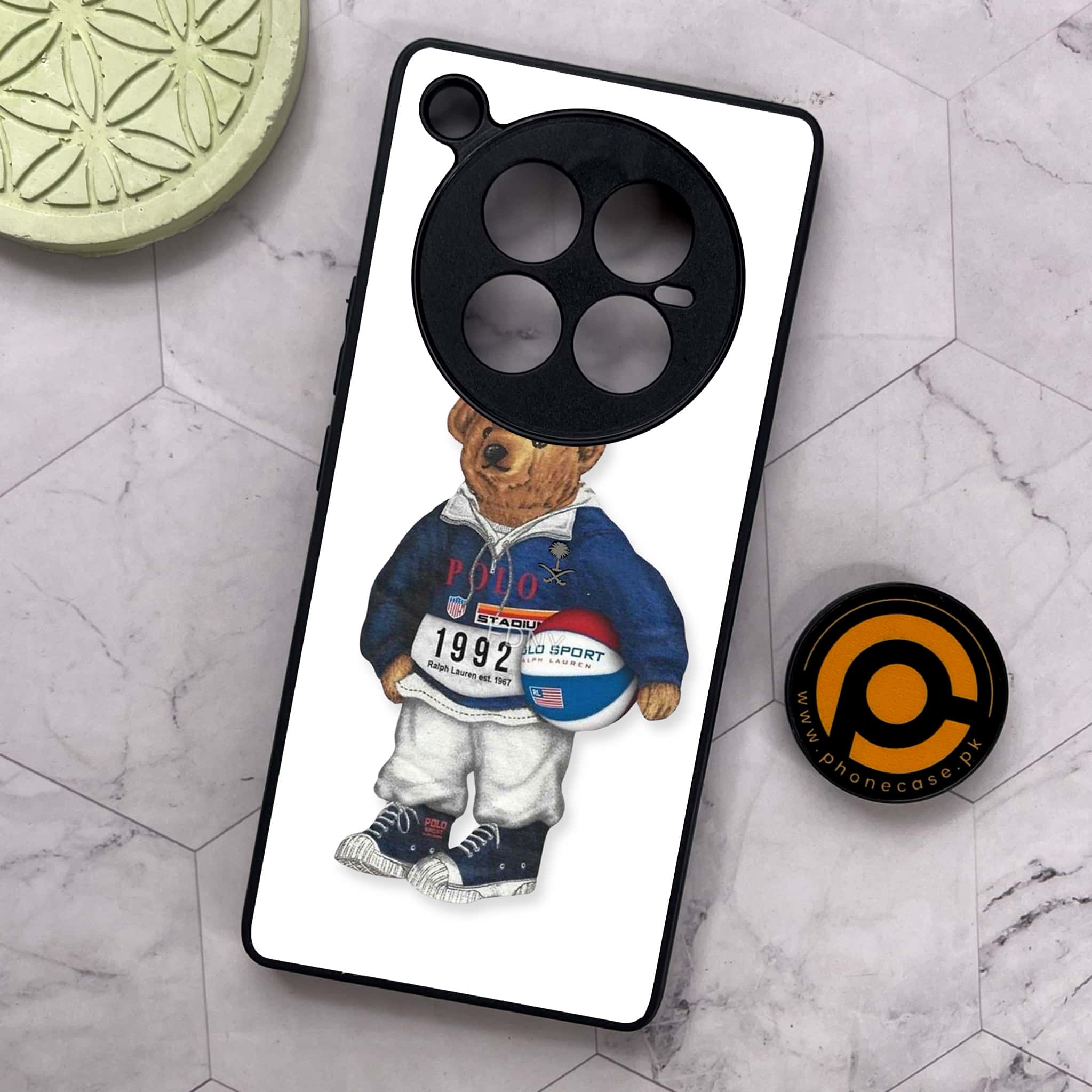Infinix Zero 40 5G - Cool Bear Series - Premium Metal Printed soft Bumper shock Proof Case
