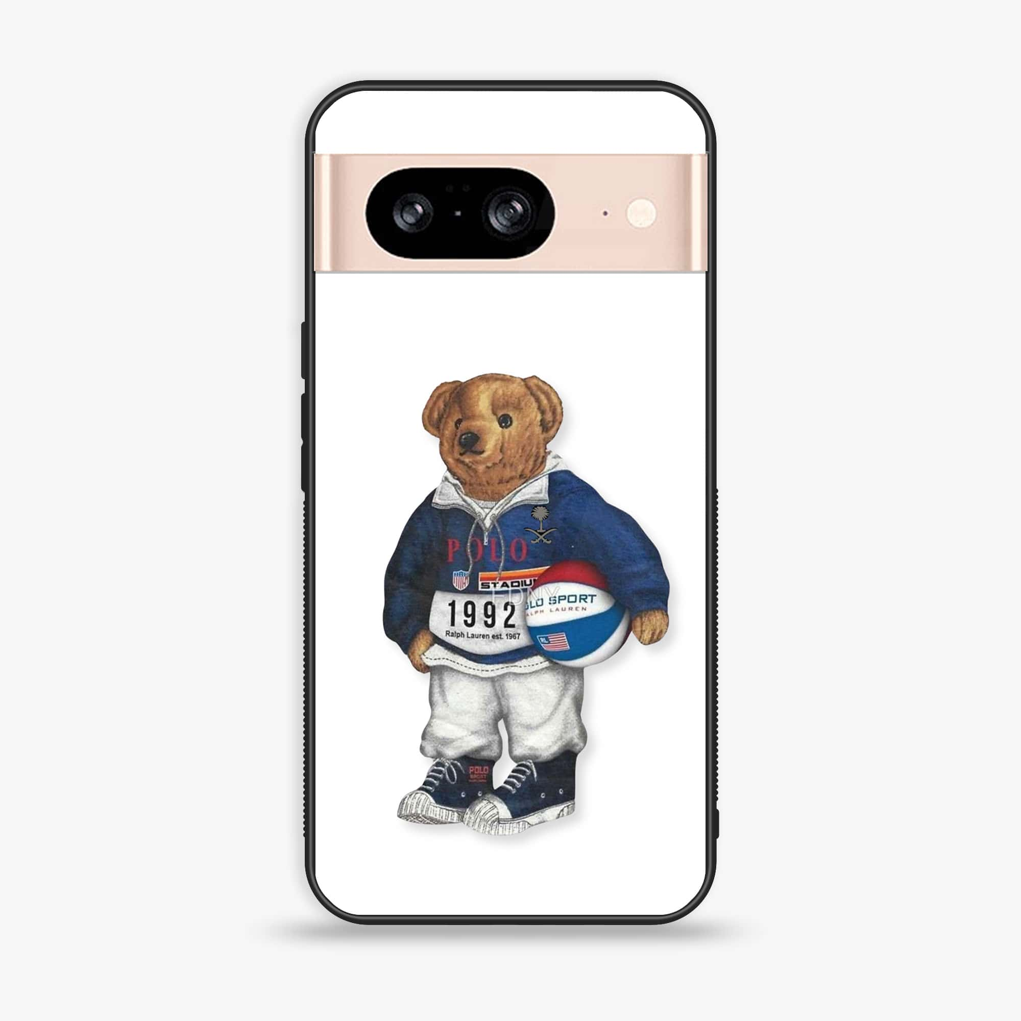 Google Pixel 8 - Cool Bear Series - Premium Printed Glass soft Bumper shock Proof Case