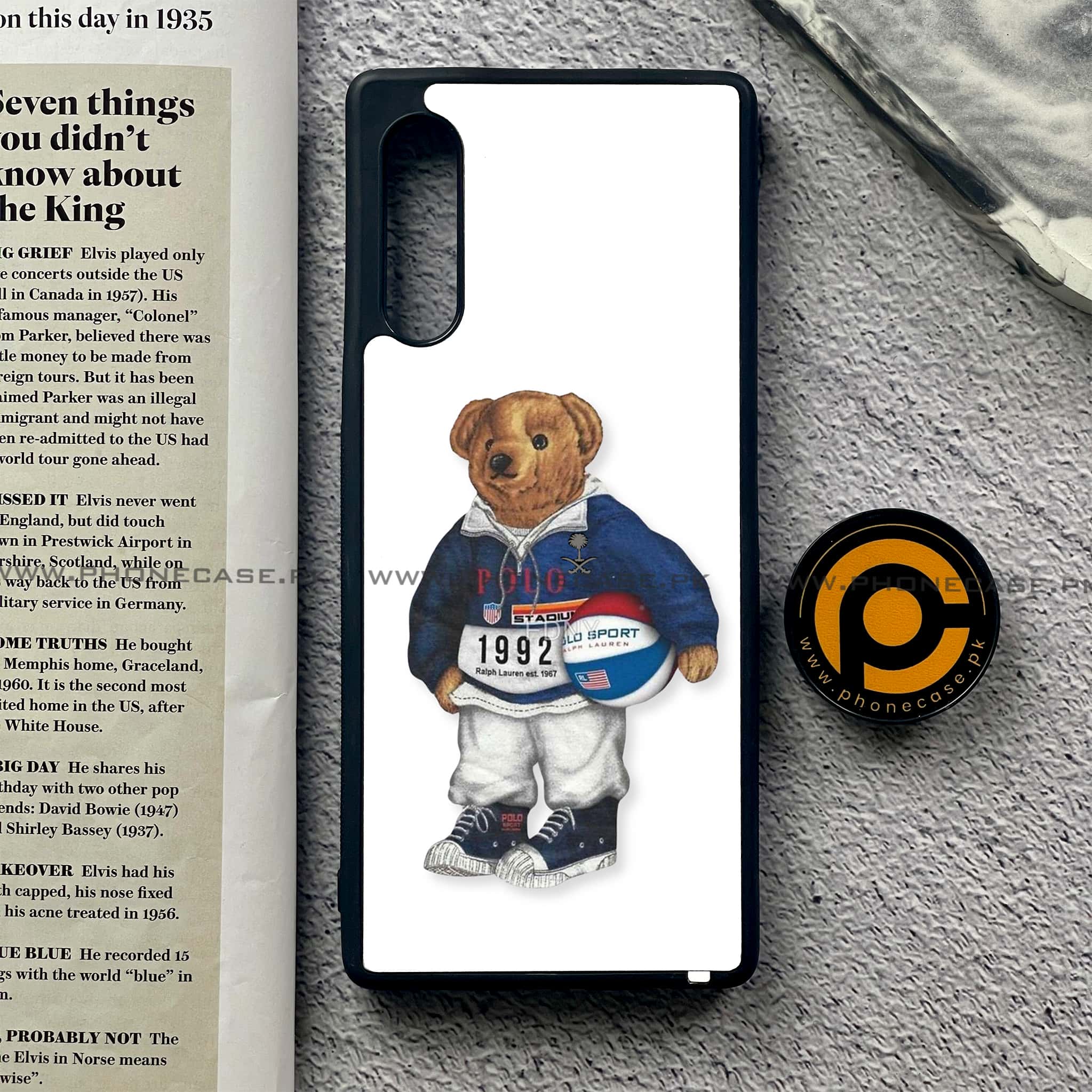 LG Velvet - Cool Bear Series - Premium Printed Glass soft Bumper shock Proof Case