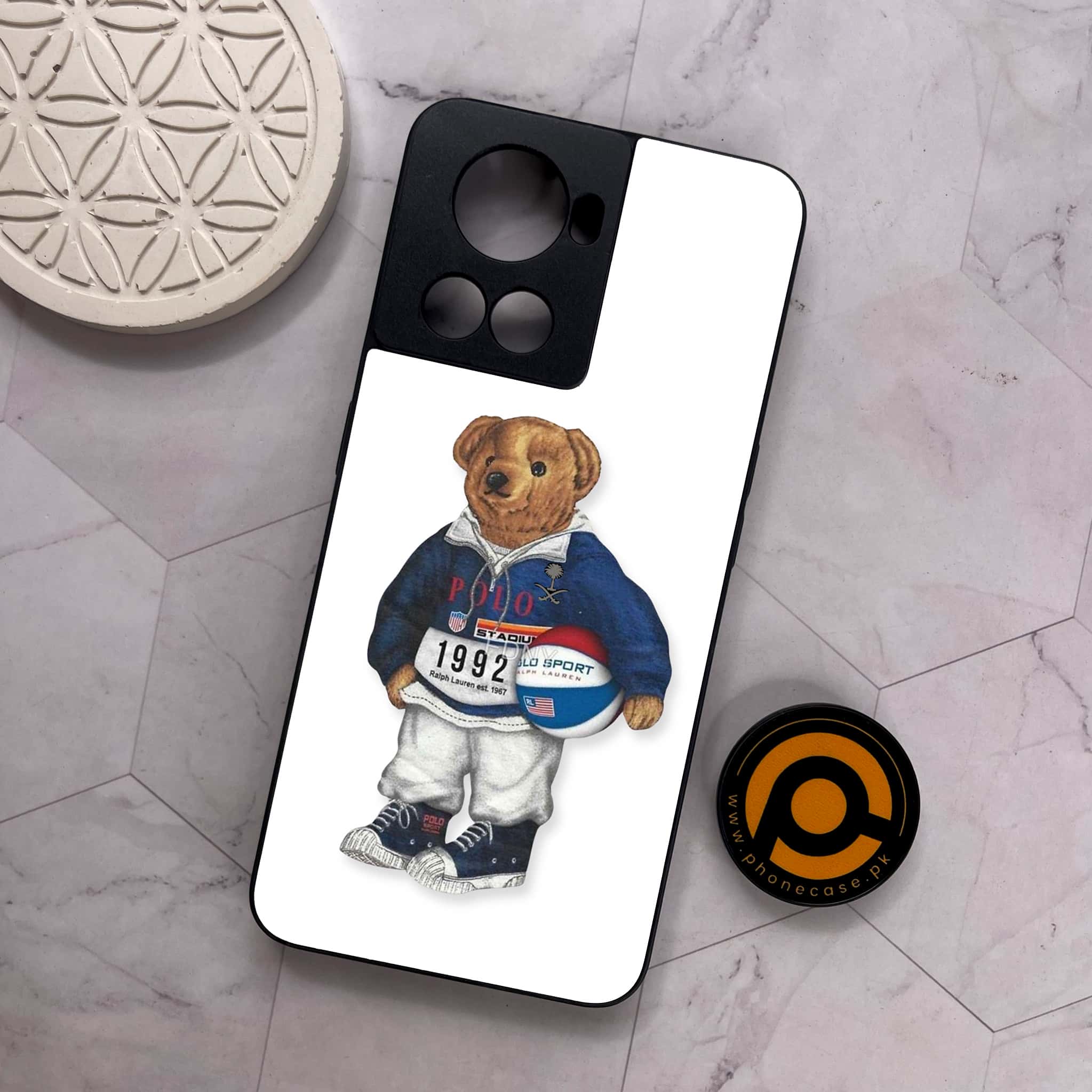 OnePlus 10R -  Cool Bear Series -  Premium Metal Printed soft Bumper shock Proof Case