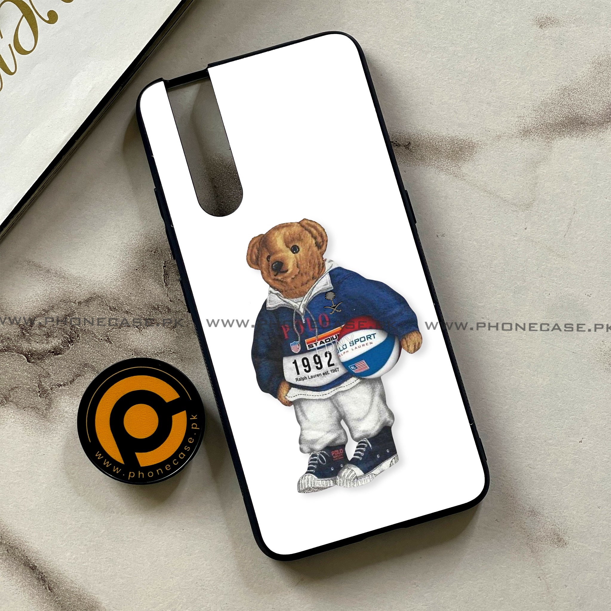 Vivo V15 Pro - Cool Bear Series - Premium Printed Glass soft Bumper shock Proof Case