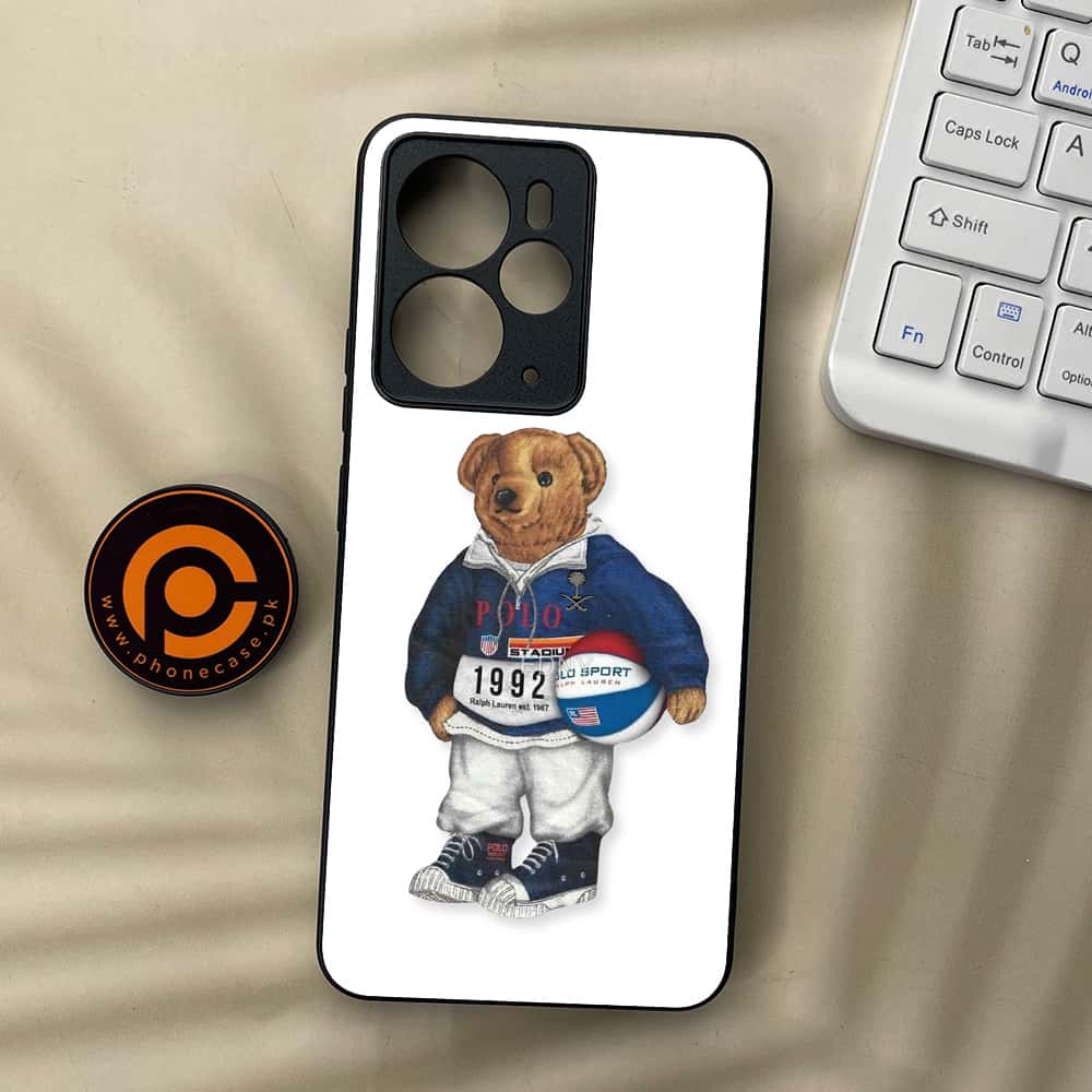 Realme 14 5G - Cool Bear Series - Premium Metal Printed soft Bumper Shock Proof Case