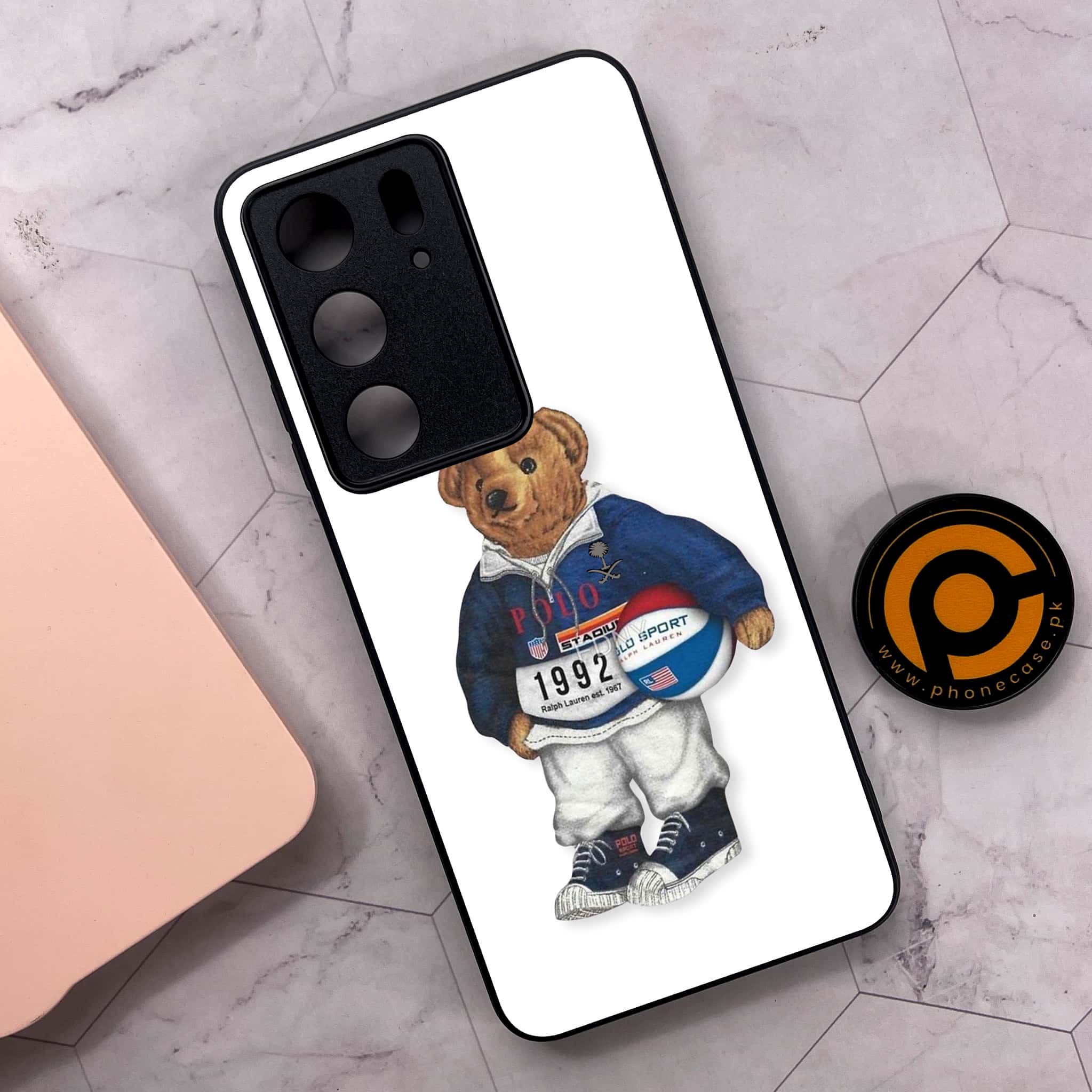 Realme C75x 4G - Cool Bear Series - Premium Metal Printed soft Bumper shock Proof Case