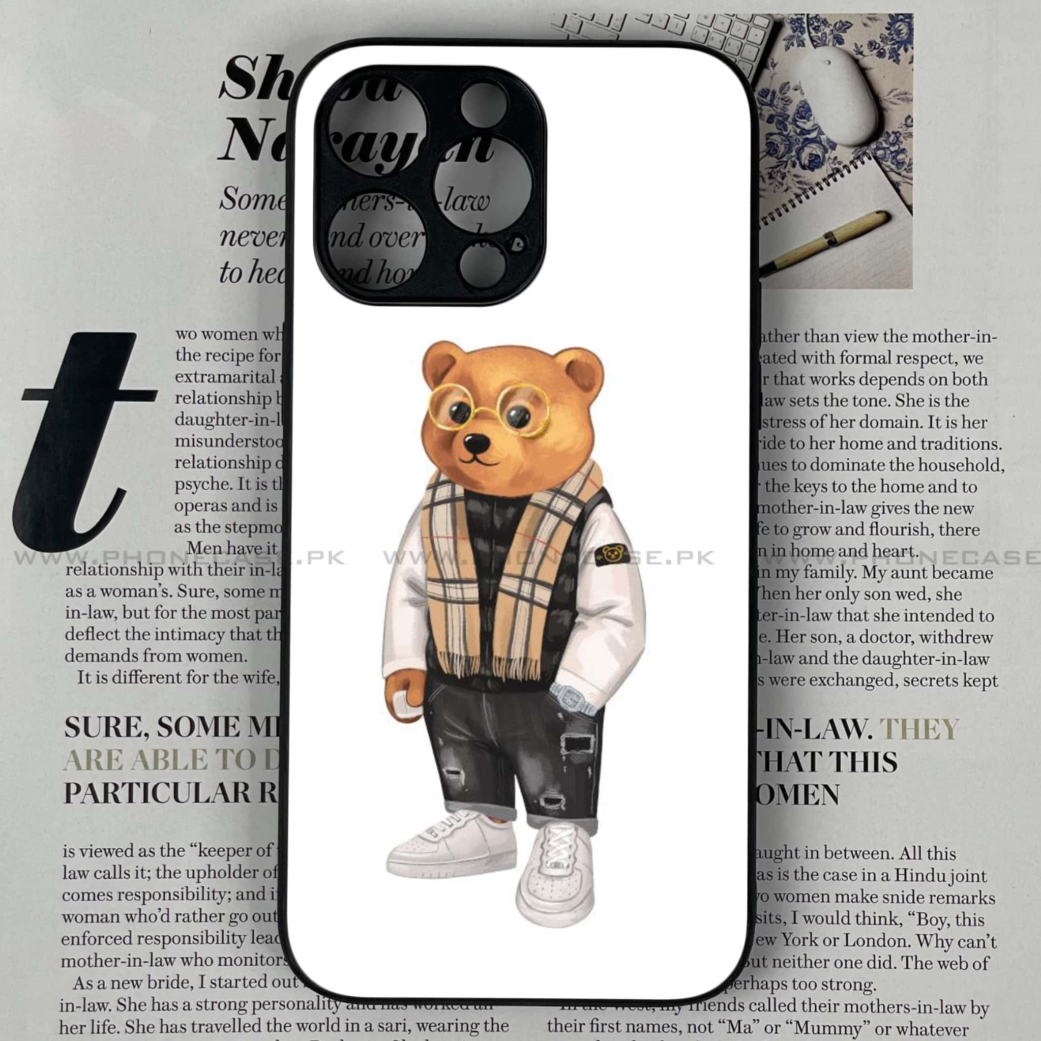 iPhone 16 Pro Max - Cool Bear Series - Premium Printed Glass soft Bumper shock Proof Case