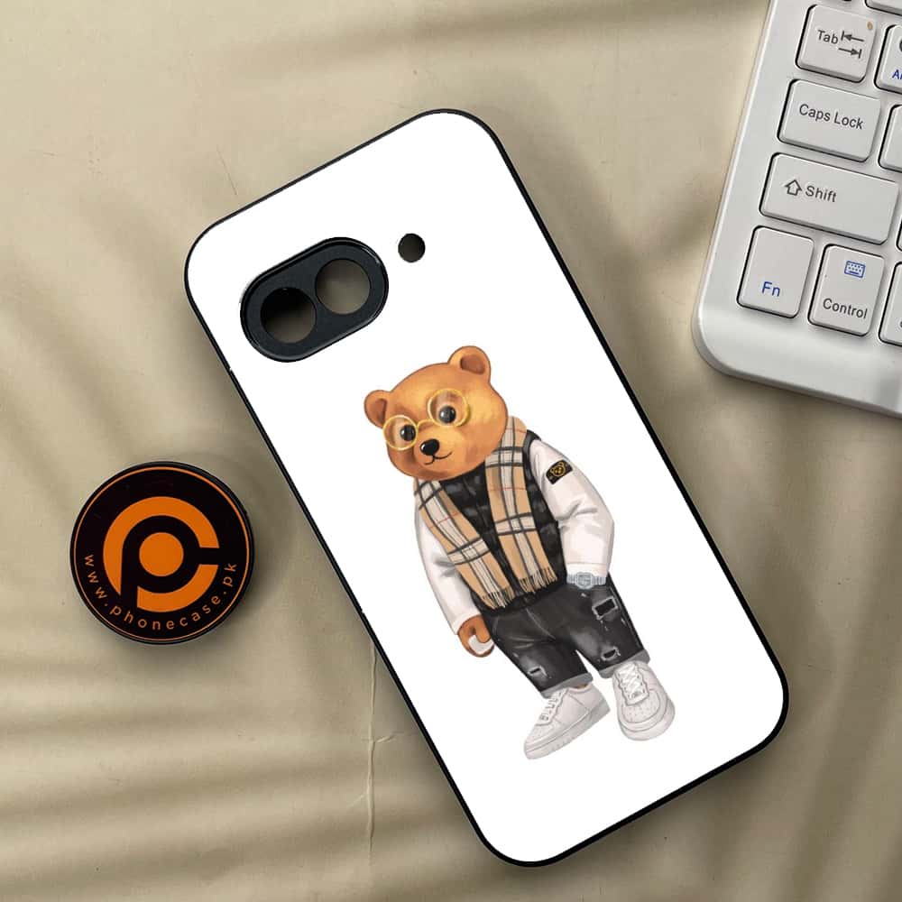 Google Pixel 9a - Cool Bear Series - Premium Metal Printed soft Bumper Shock Proof Case