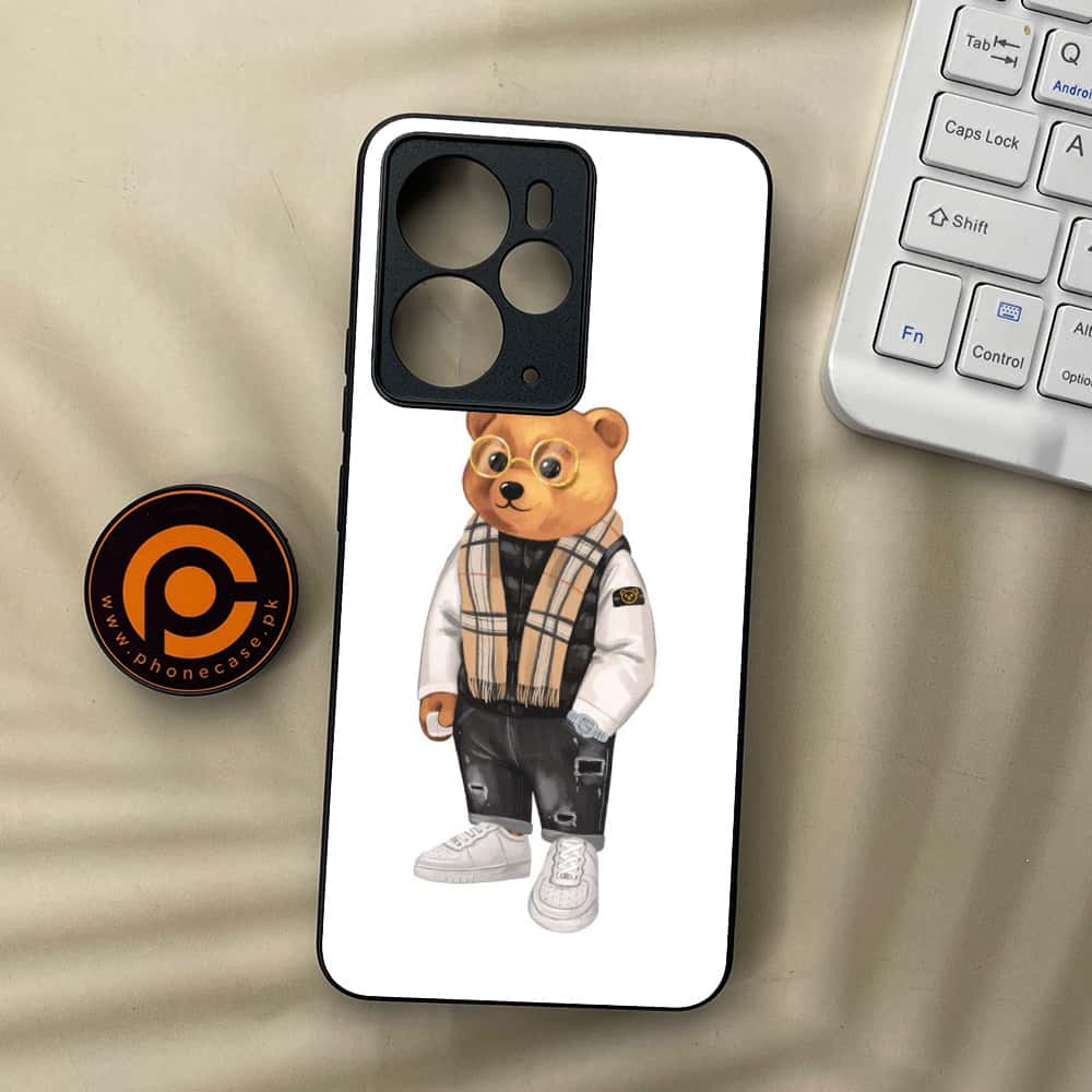 Realme 14 5G - Cool Bear Series - Premium Metal Printed soft Bumper Shock Proof Case