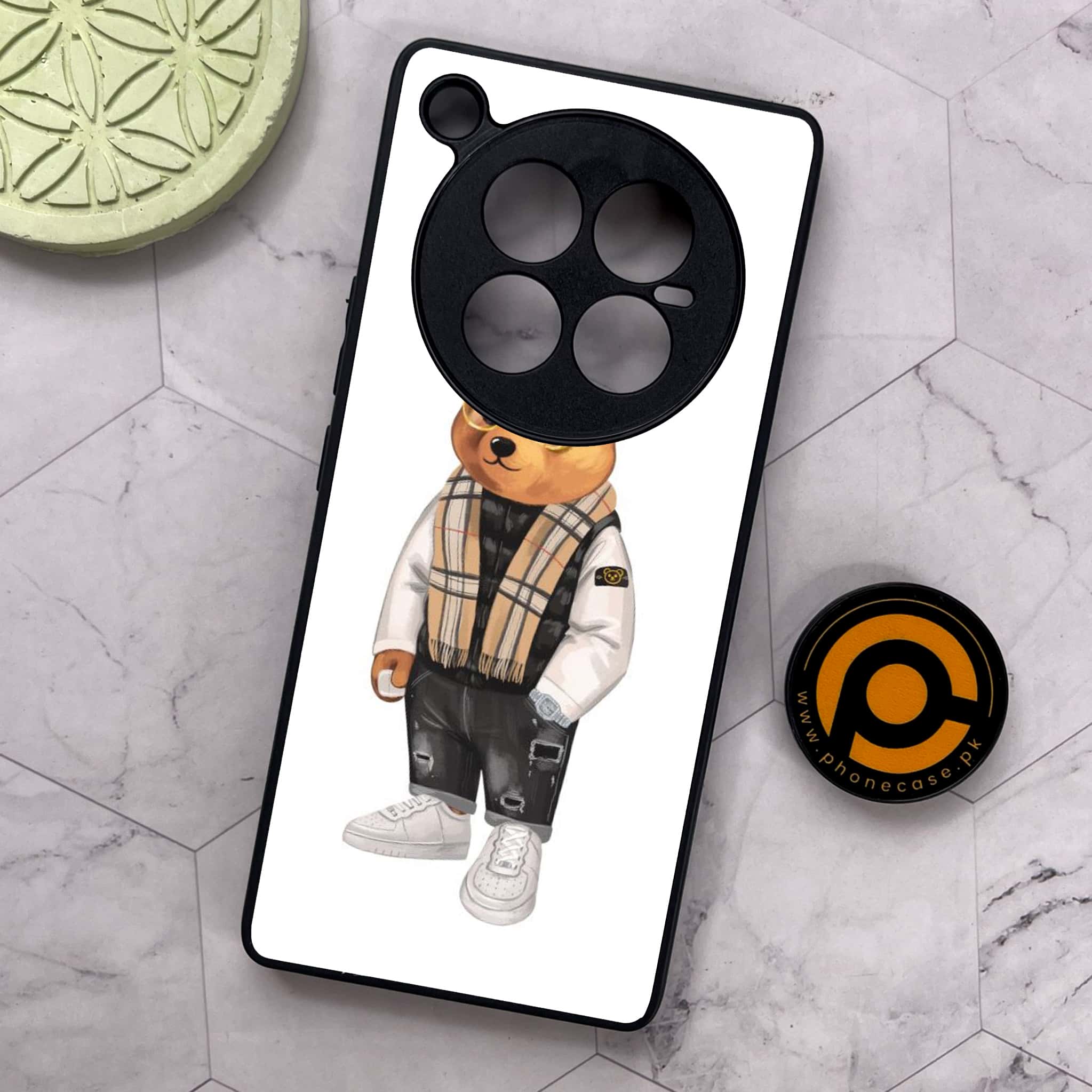Infinix Zero 40 5G - Cool Bear Series - Premium Metal Printed soft Bumper shock Proof Case