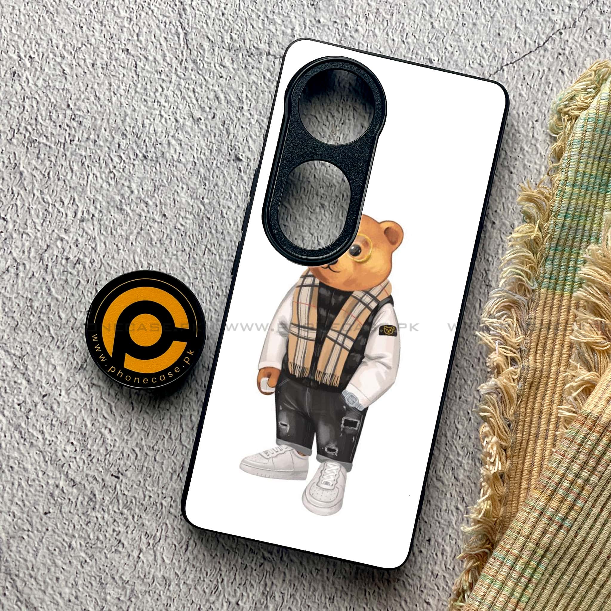 Vivo V40 Pro - Cool Bear Series - Premium Metal Printed soft Bumper shock Proof Case