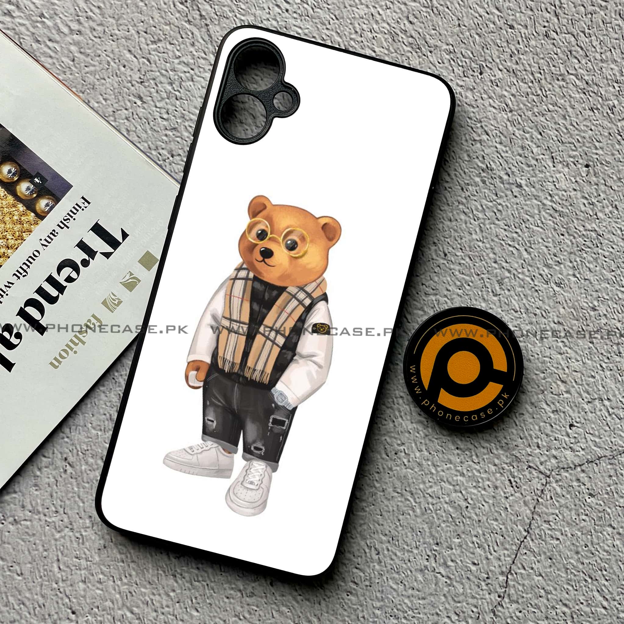 Samsung Galaxy A05 - Cool Bear Series - Premium Metal Printed soft Bumper shock Proof Case