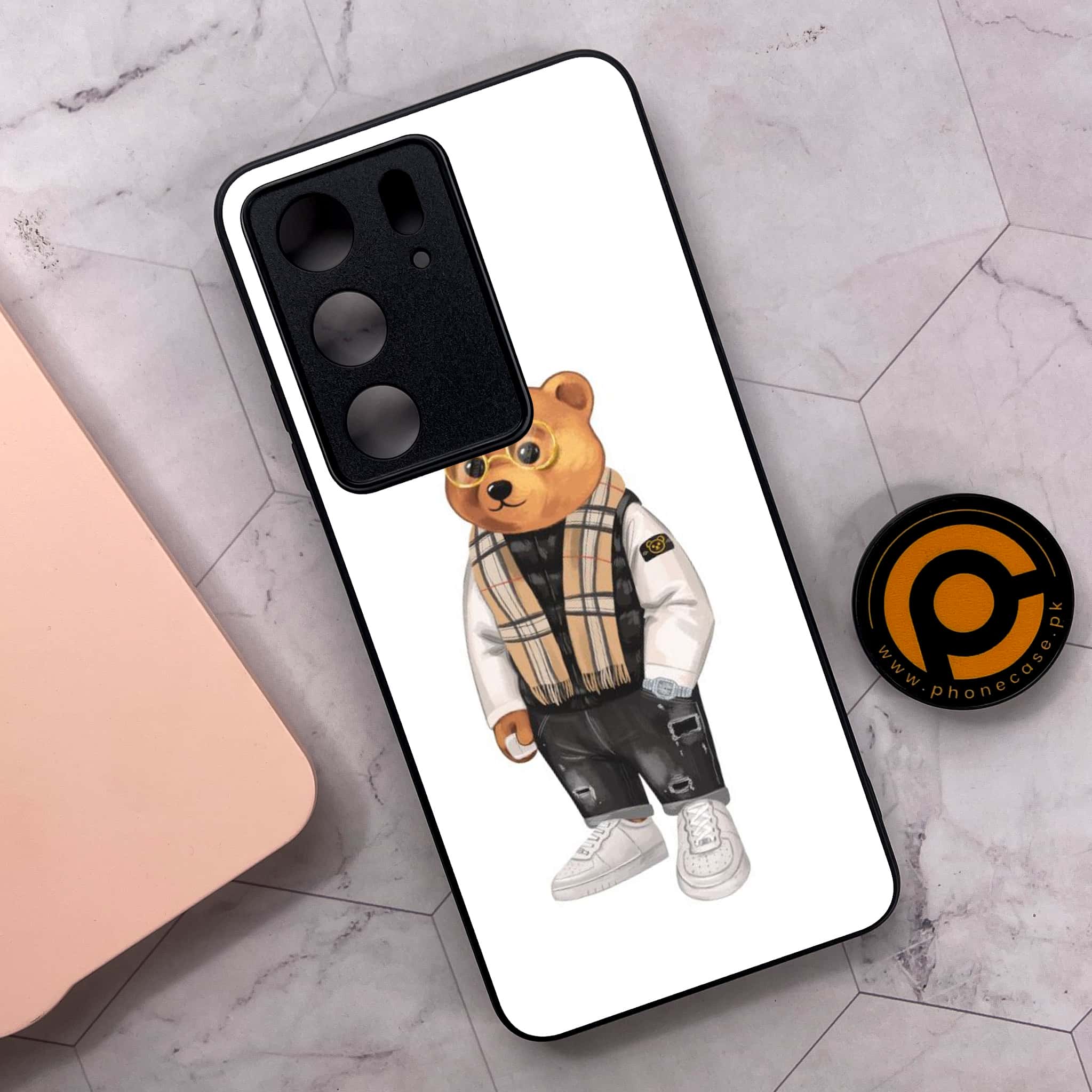 Realme C75x 4G - Cool Bear Series - Premium Metal Printed soft Bumper shock Proof Case