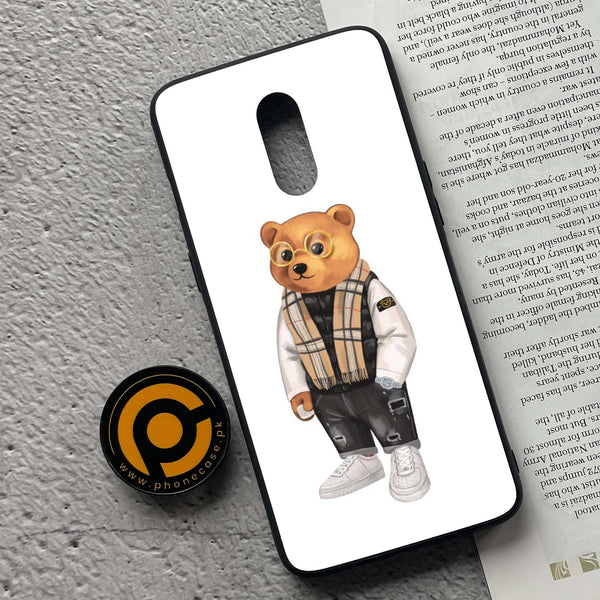 OnePlus 7 - Cool Bear Design 9 - Premium Printed Glass soft Bumper shock Proof Case CS-16112