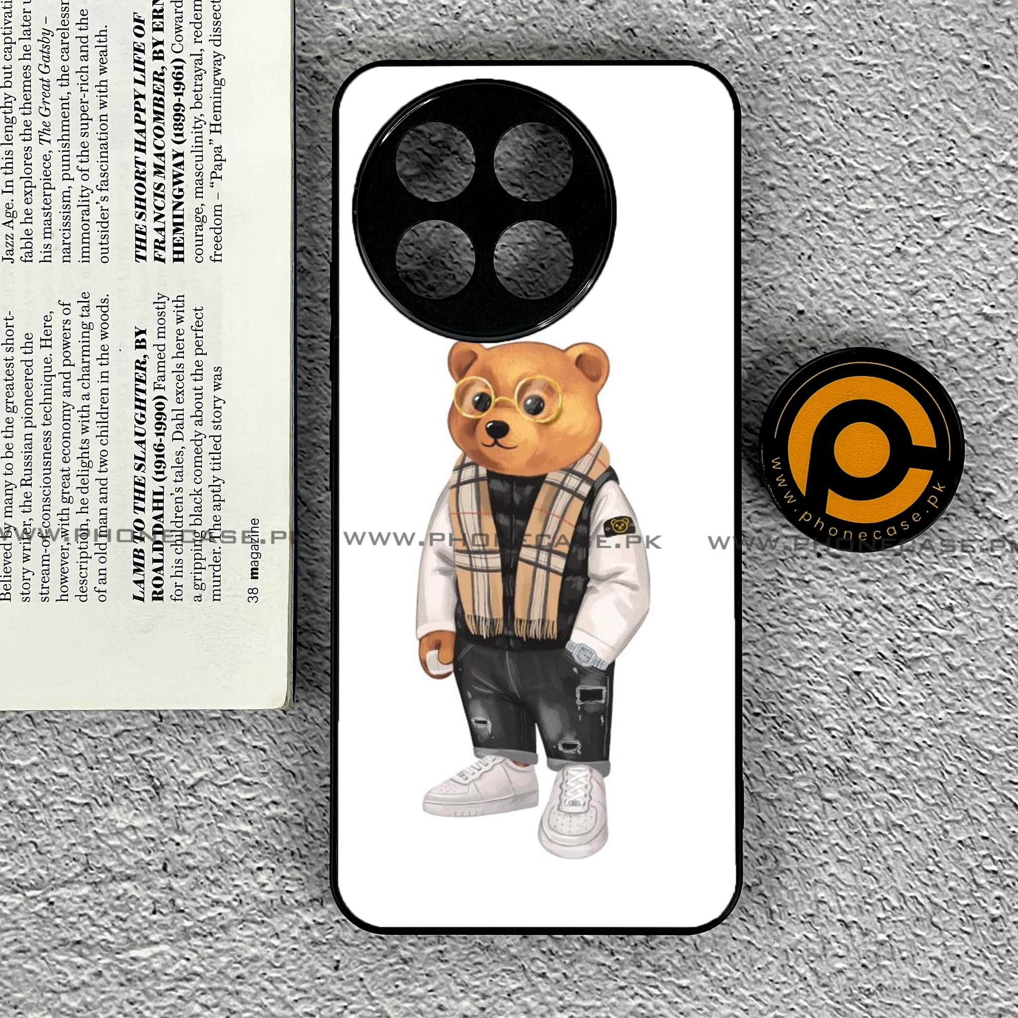 OnePlus 13R - Cool Bear Series - Premium Printed Glass soft Bumper shock Proof Case