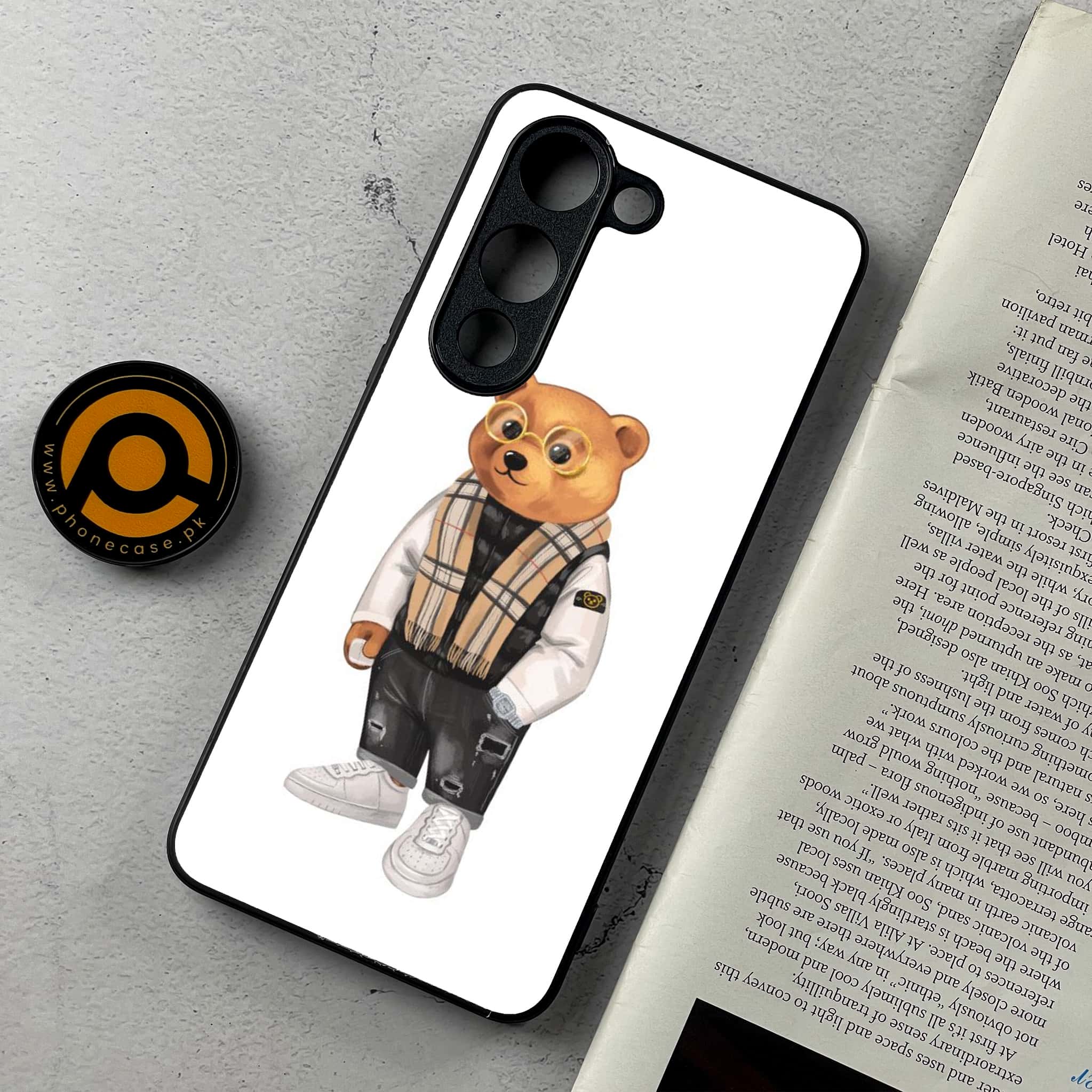 Vivo Y04 - Cool Bear Series - Premium Metal Printed Soft Bumper Shockproof Case