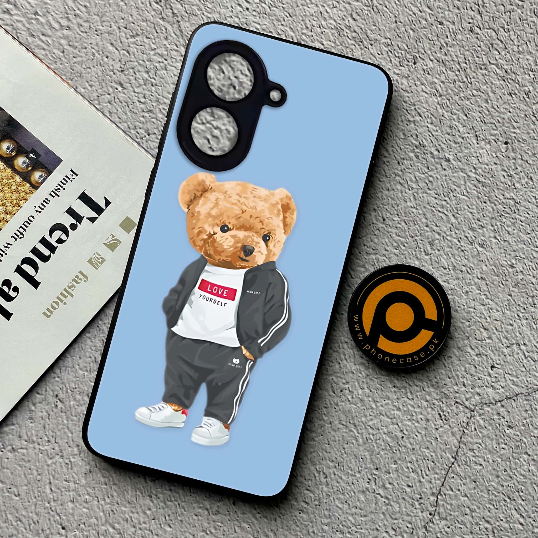 Xiaomi Redmi A5 - Cool Bear Series - Premium Metal Printed soft Bumper shock Proof Case
