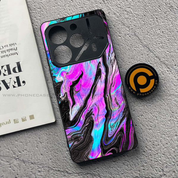 Tecno Pova 6 Pro - Cosmic Inferno - Premium Printed Glass soft Bumper Shock Proof Case