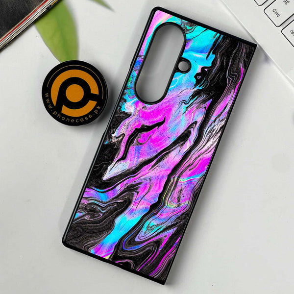 Samsung Galaxy Z Fold 7 - Cosmic Inferno -  Premium Metal Printed soft Bumper shock Proof Case