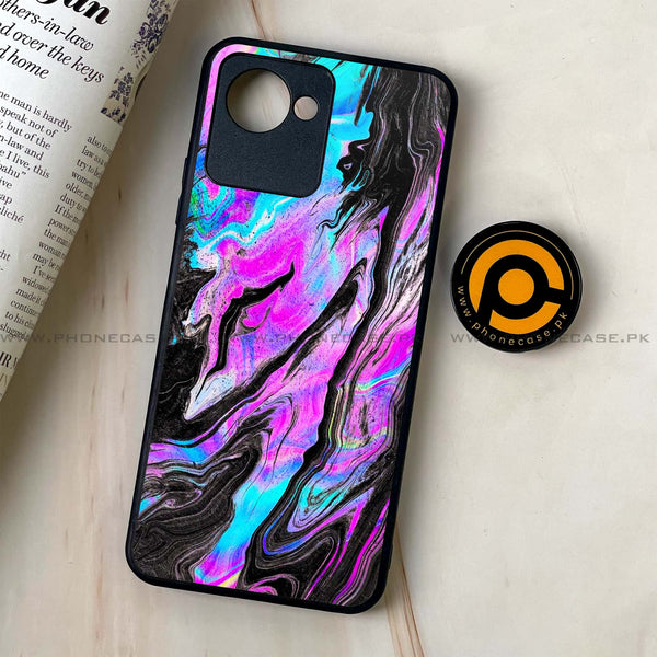 Realme C30 - Cosmic Inferno - Premium Printed Glass soft Bumper Shock Proof Case