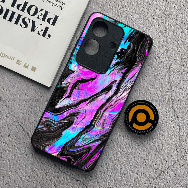 Realme Note 60x - Cosmic Inferno - Premium Metal  Printed soft Bumper shock Proof Case