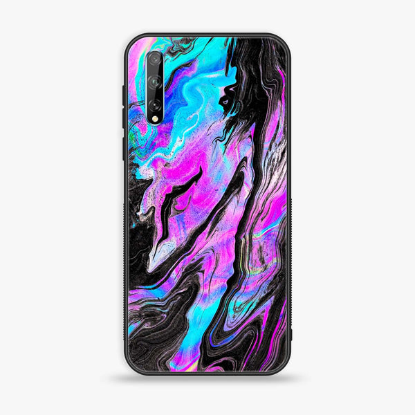 Huawei Y8p - Cosmic Inferno - Premium Printed Glass soft Bumper Shock Proof Case
