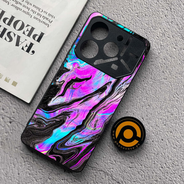 Tecno Pova 6 Neo - Cosmic Inferno - Premium Metal  Printed soft Bumper shock Proof Case