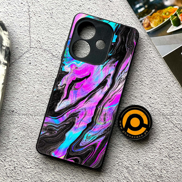 Oppo A5i - Cosmic Inferno - Premium Metal Printed soft Bumper shock Proof Case