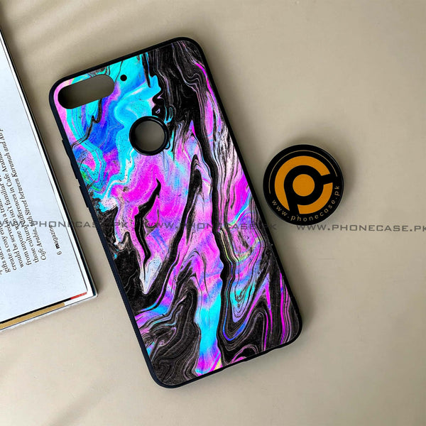 HUAWEI Y7 PRIME (2018) -  Cosmic Inferno - Premium Printed Glass soft Bumper Shock Proof Case