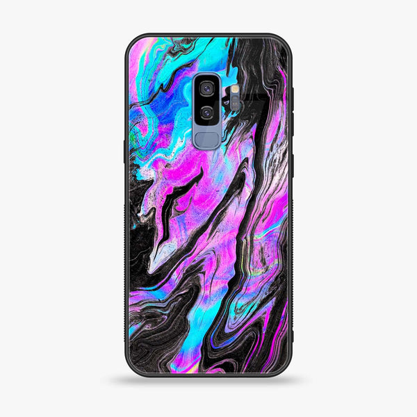 Samsung Galaxy S9 Plus - Cosmic Inferno - Premium Printed Glass soft Bumper Shock Proof Case