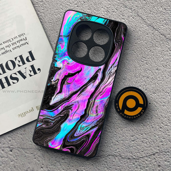 Redmi Note 14 Pro - Cosmic Inferno - Premium Printed Glass soft Bumper Shock Proof Case