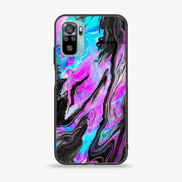 Xiaomi Redmi Note 10 - Cosmic Inferno - Premium Printed Glass soft Bumper shock Proof Case