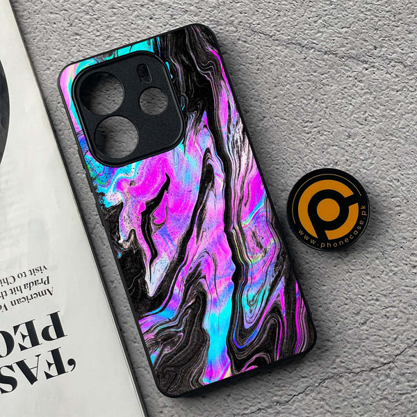 Xiaomi Redmi Note 14 - Cosmic Inferno - Premium Printed Glass soft Bumper Shock Proof Case