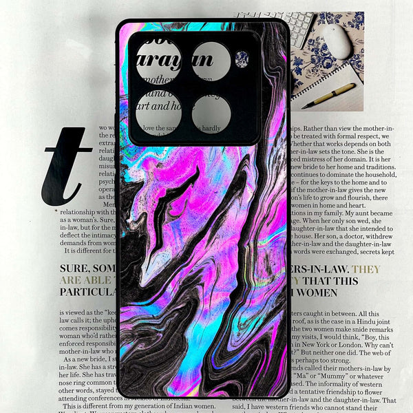 Infinix Note 40 Pro Plus - Cosmic Inferno - Premium Metal Printed soft Bumper shock Proof Case