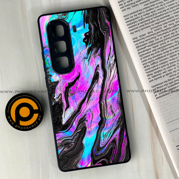 Infinix Hot 50 Pro Plus - Cosmic Inferno - Premium Printed Glass soft Bumper Shock Proof Case