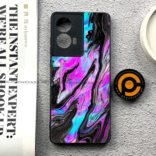 Moto G85 -Cosmic Inferno - Premium Printed Glass soft Bumper shock Proof Case