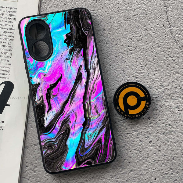 Oppo A18 4G - Cosmic Inferno -  Premium Printed Metal soft Bumper shock Proof Case