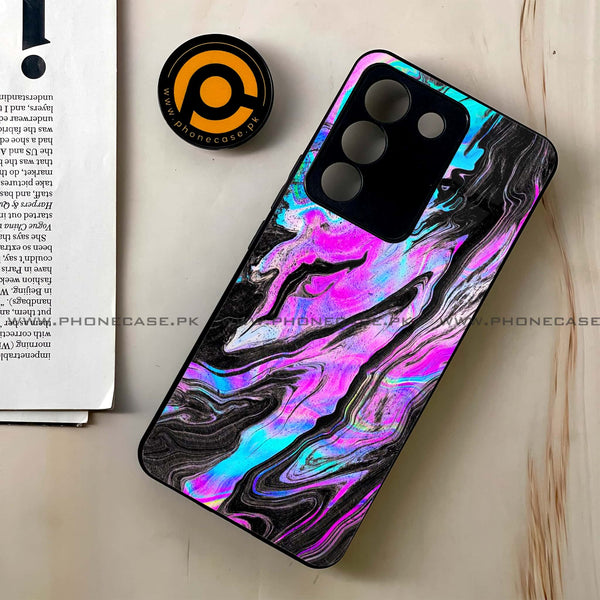 Vivo V29e/Y200 - Cosmic Inferno - Premium Printed Glass soft Bumper shock Proof Case CS-23612