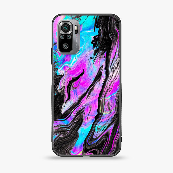 Xiaomi Redmi Note 10S -  Cosmic Inferno - Premium Printed Glass soft Bumper shock Proof Case