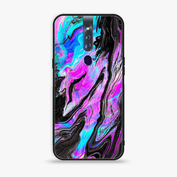 Oppo F11 Pro - Cosmic Inferno - Premium Printed Glass soft Bumper shock Proof Case