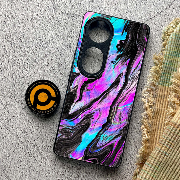 Vivo S19 Pro - Cosmic Inferno - Premium Metal Printed soft Bumper shock Proof Case